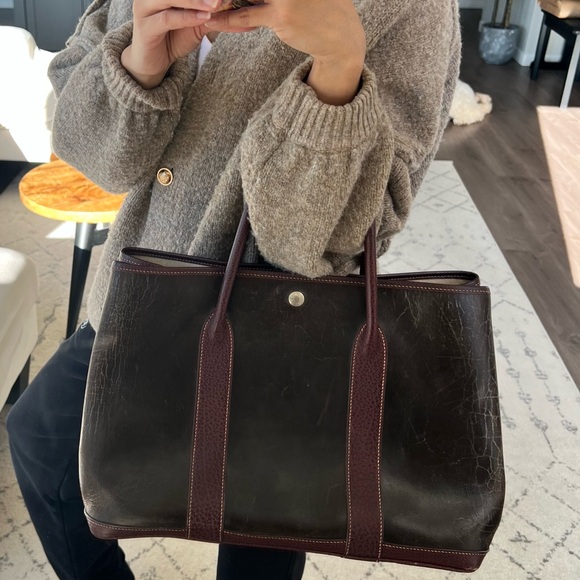 Authentic Hermes Garden Party PM Amazonia Leather Tote Bag Vintage - Picture 15 of 15